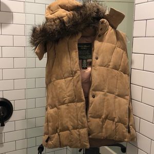 Eddie Bauer Down Suede vest size Medium